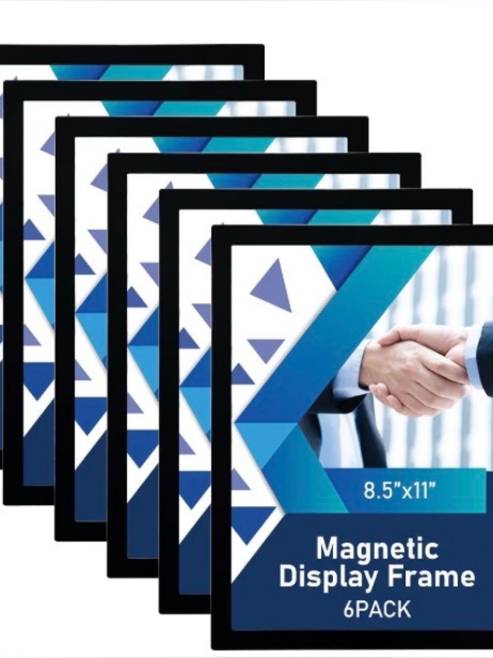 Magnetic Display Frame 8.5"x11" - 6 pack Black.